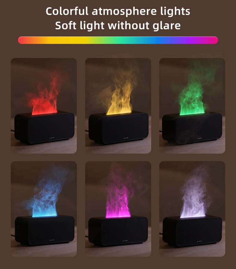 **Diffuseur Arôme Flamme 3D – 120mL LED** 🔥✨