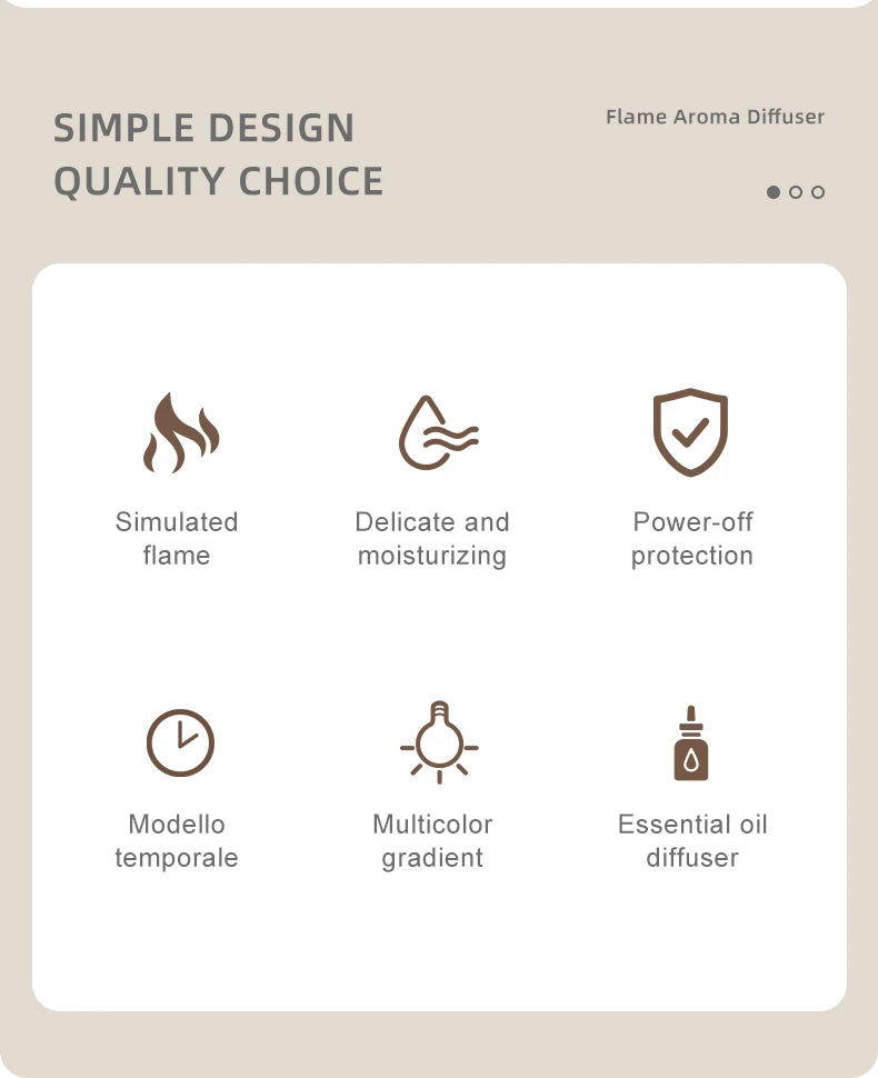 **Diffuseur Arôme Flamme 3D – 120mL LED** 🔥✨