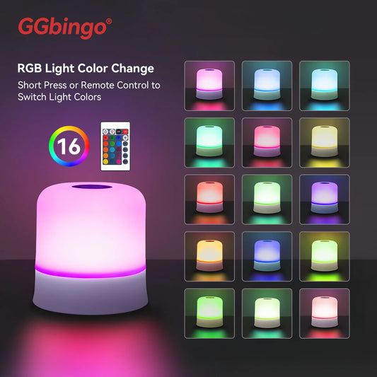 **Lampe Tactile RGB Rechargeable – Télécommande Incluse** 🌈✨