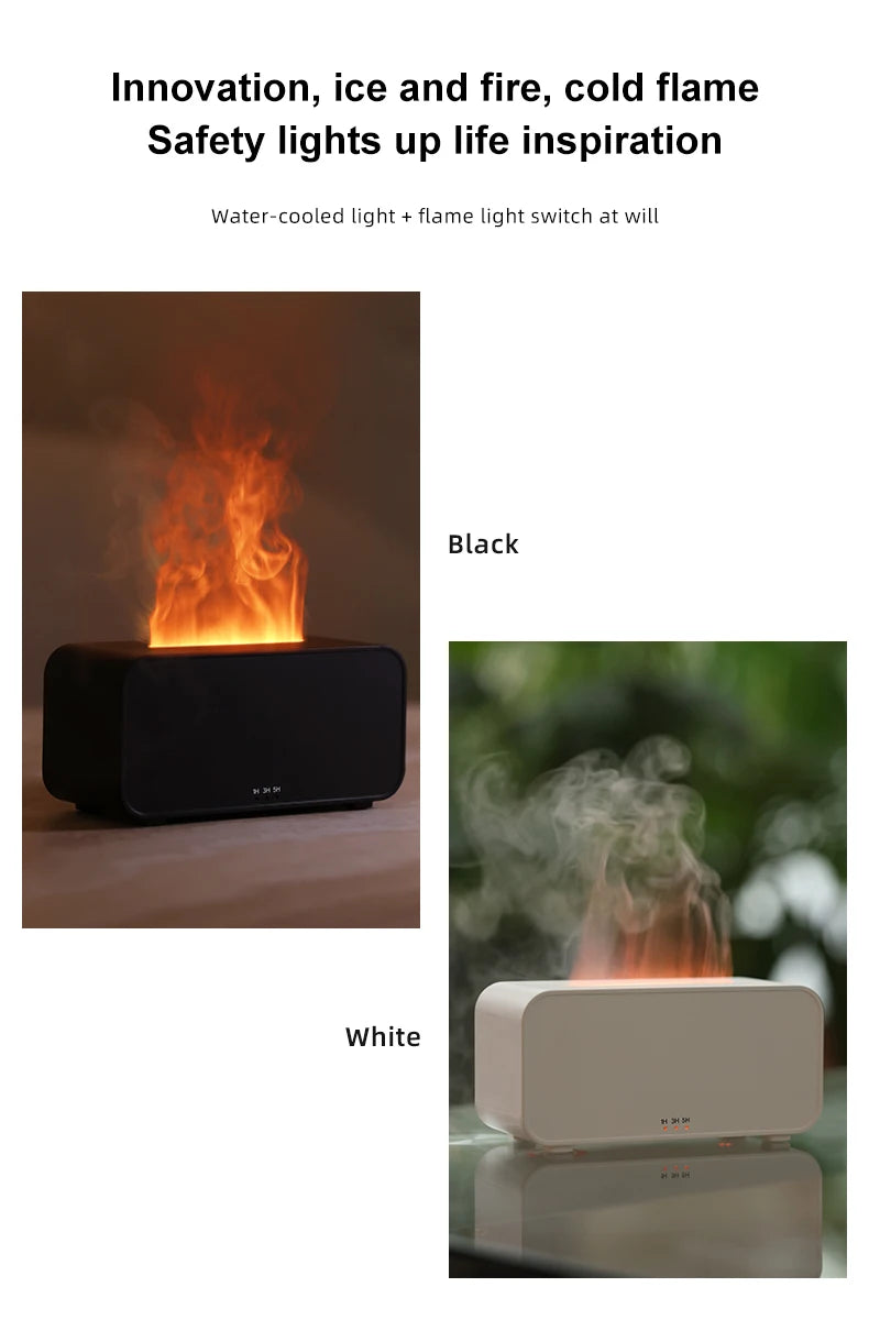 **Diffuseur Arôme Flamme 3D – 120mL LED** 🔥✨