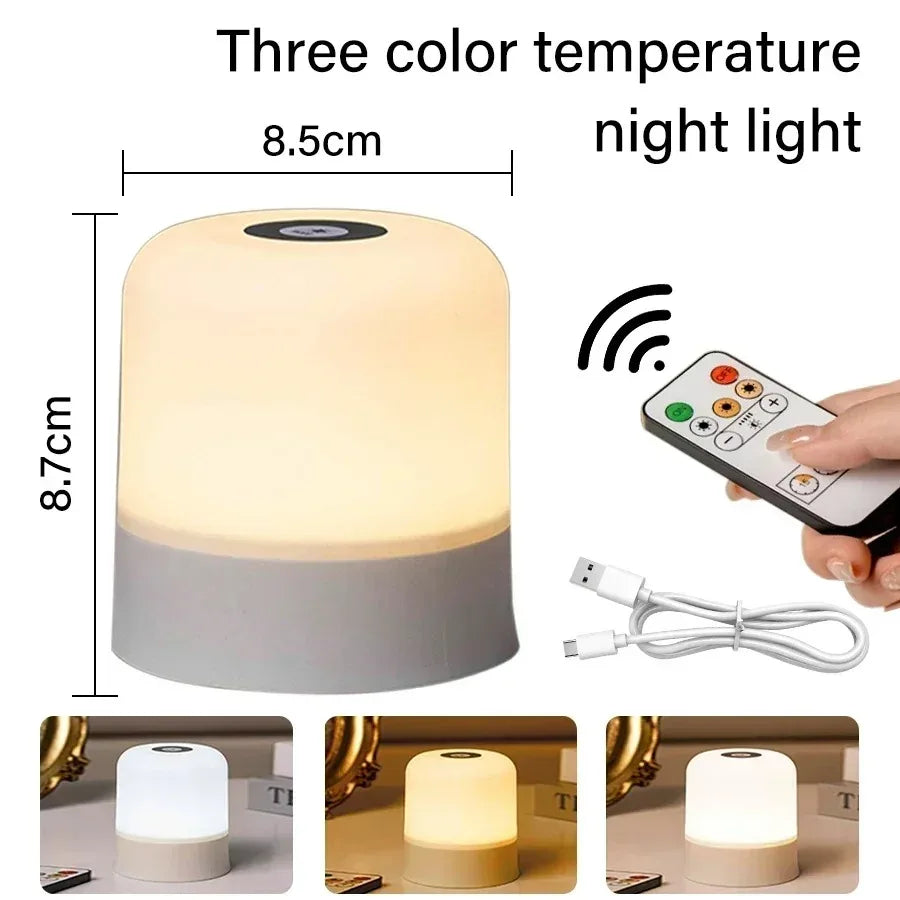 **Lampe Tactile RGB Rechargeable – Télécommande Incluse** 🌈✨