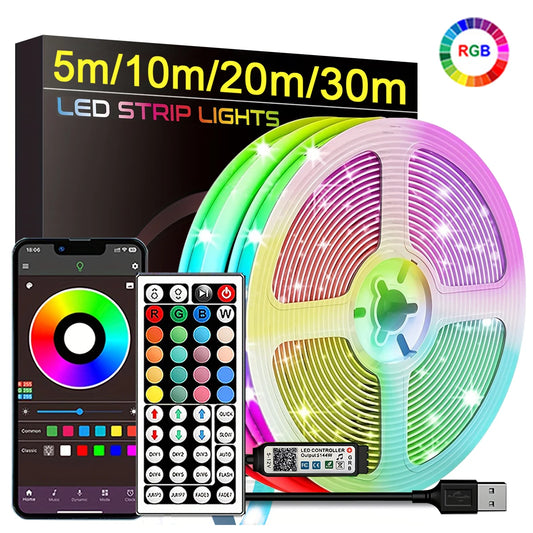 Ruban LED RGB 5M à 30M – Contrôle App 🌈✨