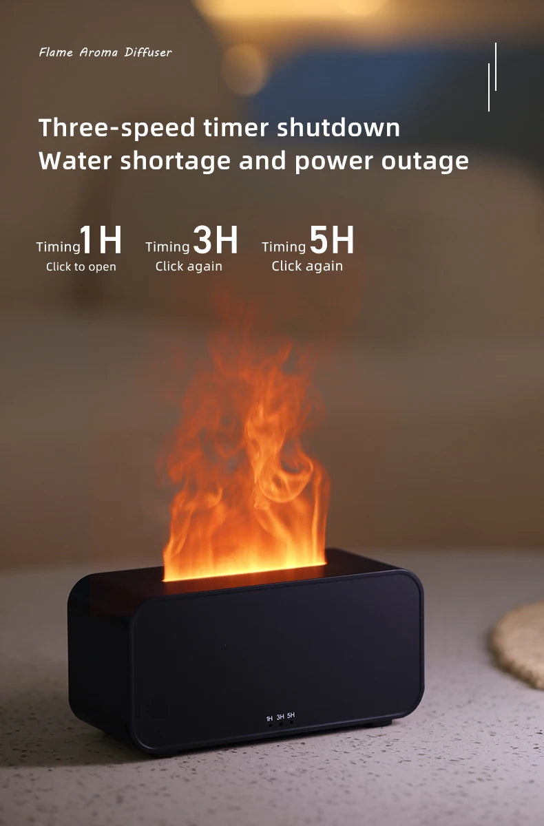 **Diffuseur Arôme Flamme 3D – 120mL LED** 🔥✨