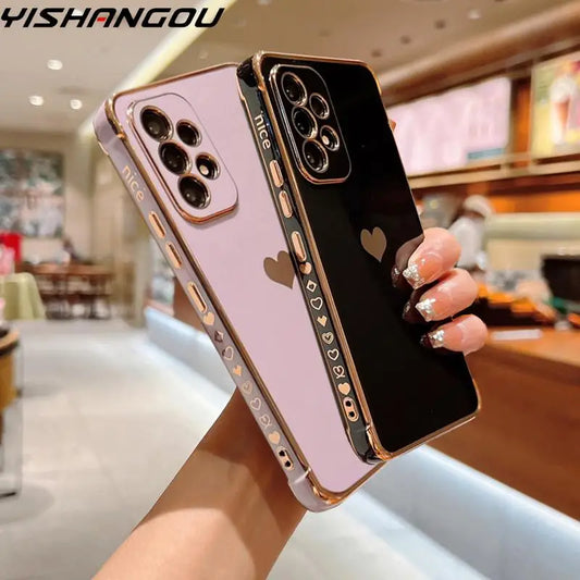 **Coque Luxe Cœur – Galaxy A17/A55 & S23 à S25 Ultra** ❤️📱